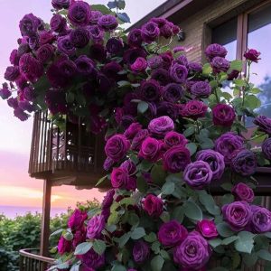 Роза Плетистая Плум Пэшн купить по цене от 610р. в интернет-магазине «Посадика» с доставкой почтой в в Щелкиное и по всей России – [изображение №1].